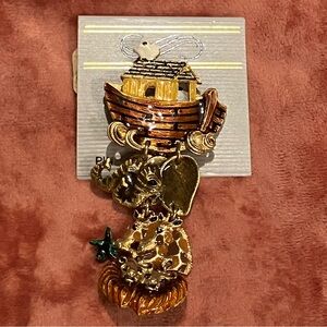 Don Lin Noah's Ark Brooch Pin